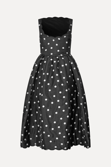Stine Goya Polka Dot Sleeveless Midi Cocktail Dress in Quilted Dots at Nordstrom, Size Medium Stine Goya Polka Dot Sleeveless Midi Cocktail Dress in Quilted Dots at Nordstrom, Size Medium