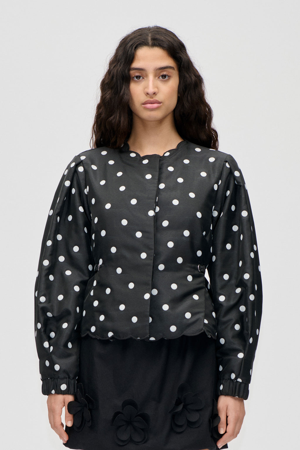 Voluminous Sleeve Jacket - Quilted Dots - Stine Goya